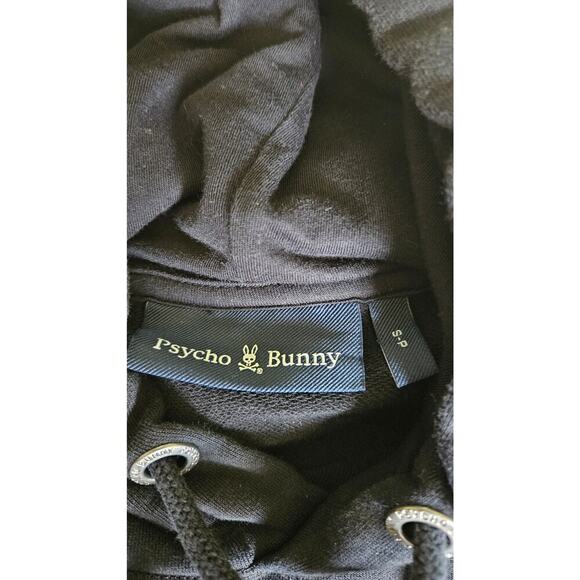 Psycho Bunny Hoodie Chicago HD Dotted Hoodie Mens S Black $155 Retail - Picture 2 of 5